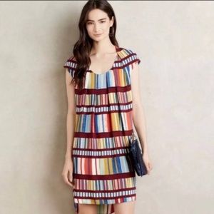 Size 4P Anthropologie Maeve Au Revoir Library Shift Dress